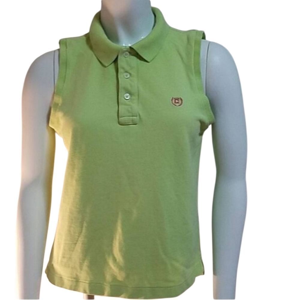 Chaps Green Polo Cotton Tank Top (Medium)